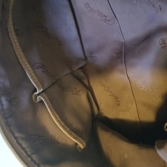 Fossil Women's Carmel Pebble Leather Boho Y2K Western Tan Purse - Picture 13 of 13